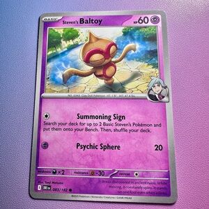 steven’s baltoy - 083/182 (common) — pokemon: destined rivals